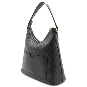 Gucci black one leather shoulder ssima bag